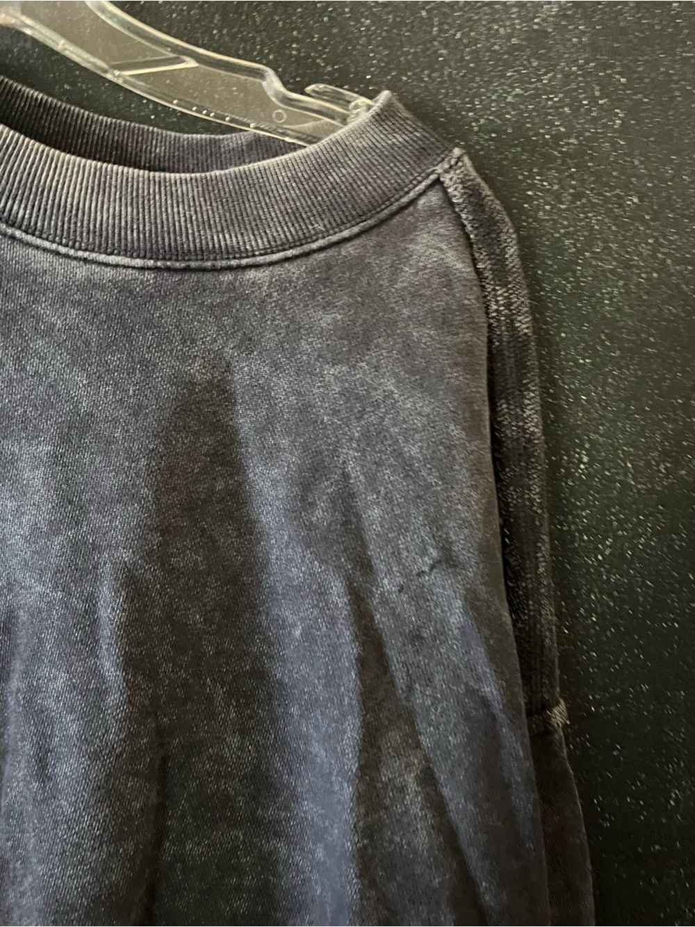 Free People Iggy Washed Black High-Low Sweatshirt size L euc - Picture 4 of 6